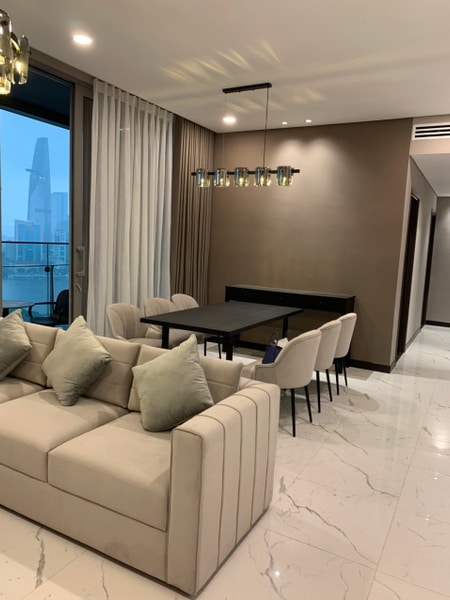 Cho thuê 3PN Empire City Thủ Thiêm View sông, pháo hoa, nội thất đẹp